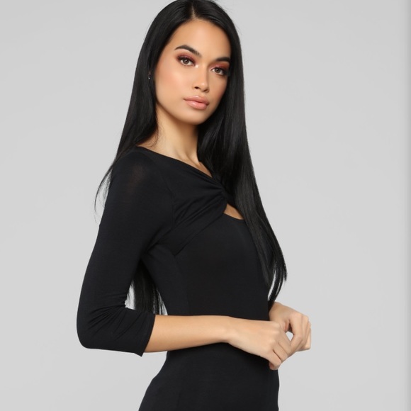 Black Open Chest Top - Picture 4 of 6